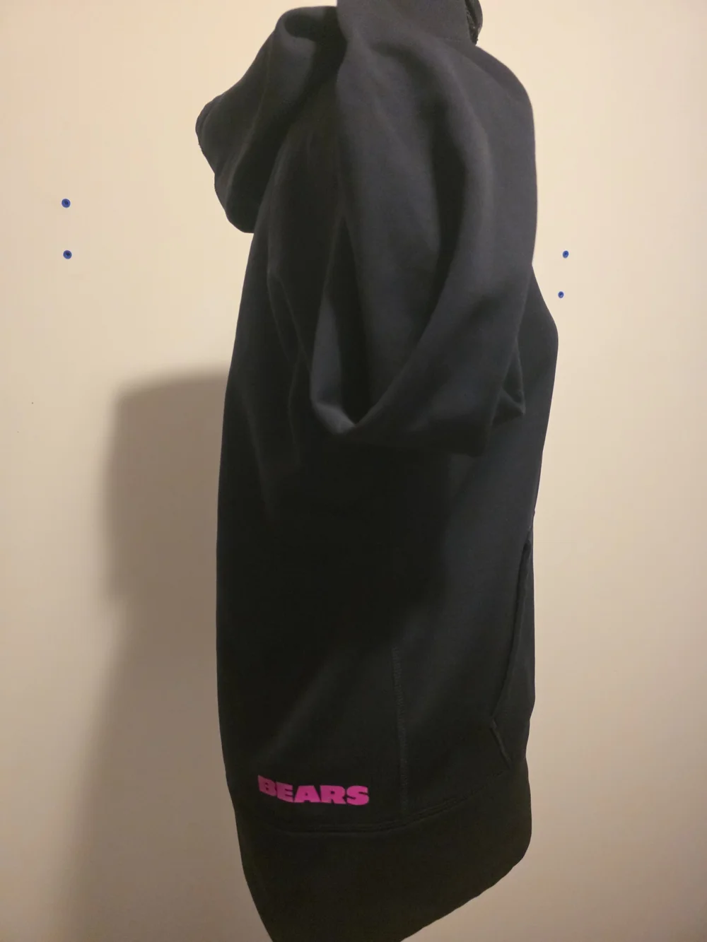 Bears Football Pink Logo Black Hoodie Sweatshirt